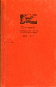 Centennial, 1836-1936 by Middlesex Mutual Assurance Company (Middletown, Conn.)