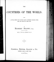 Cover of: The countries of the world by by Robert Brown.