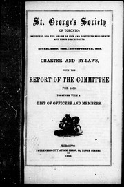 Cover of: Charter and by-laws with the report of the committee for 1858, together with a list of officers and members