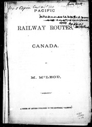 Cover of: Pacific railway routes, Canada