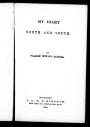 Cover of: My diary north and south