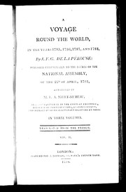 Cover of: A voyage round the world in the years 1785, 1786, 1787 and 1788
