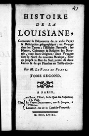Histoire de la Louisiane by Antoine Simone Le Page du Pratz