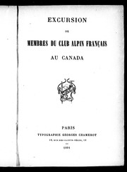 Cover of: Excursion de membres du Club alpin français au Canada
