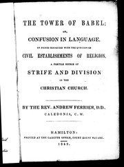 The Tower of Babel, or, Confusion in language by Andrew Ferrier