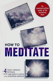 Cover of: How to Meditate