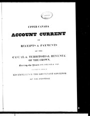 Cover of: Account current of receipts & payments of the casual & territorial revenue of the Crown, during the years 1821, 1822, & 1824