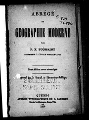 Cover of: Abrégé de géographie moderne