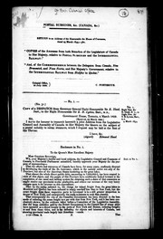 Cover of: Postal subsidies, &c., Canada &c: return to an address of the honourable the House of Commons, dated 29 March 1859 for copies of the address from both branches of the Legislature of Canada to Her Majesty relative to postal subsidies and the Intercolonial Railway and of the correspondence between the delegates from Canada, New Brunswick and Nova Scotia, and Her Majesty's government relative to the Intercolonial Railway from Halifax to Quebec