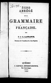 Cover of: Abrégé de la grammaire française