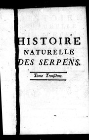 Cover of: Histoire naturelle des quadrupèdes ovipares et des serpens