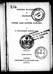 Cover of: History, statistics and geography of Upper and Lower Canada