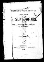 Cover of: Méthode pour reciter avec fruit le Saint-Rosaire