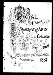 Cover of: Catalogue 1887 by Royal Canadian Academy of Arts