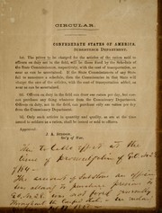 Cover of: Circular: [regarding rations for officers