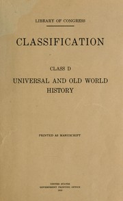Cover of: Classification. by Library of Congress. Subject Cataloging Division.