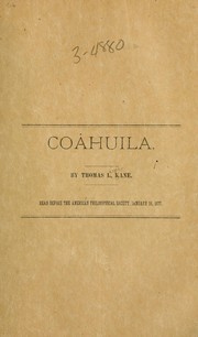 Cover of: Coahuila