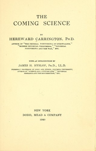 The coming science