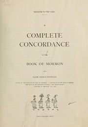 Cover of: A complete concordance to the Book of Mormon