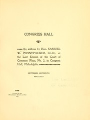 Cover of: Congress hall