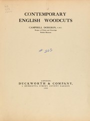 Cover of: Contemporary English woodcuts by Dodgson, Campbell
