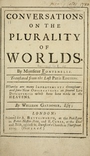Cover of: Conversations on the plurality of worlds.
