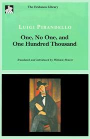 Cover of: One, no one, and one hundred thousand by Luigi Pirandello
