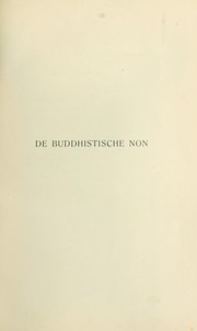 Cover of: De Buddhistische non geschetst naar gegevens der Pāli-literatuur