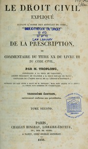 Cover of: De la prescription