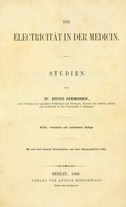 Cover of: Die Electricität in der Medicin: Studien