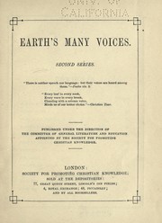 Cover of: Earth's many voices: 2nd series ...