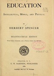 Cover of: Education: intellectual, moral, and physical