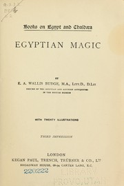 Cover of: Egyptian magic by Ernest Alfred Wallis Budge