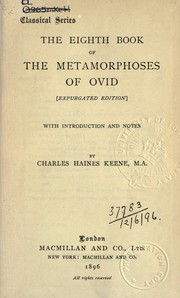 Cover of: The eighth book of the Metamorphoses of Ovid by Ovid