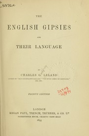 Cover of: The English Gipsies and their language by Charles Godfrey Leland