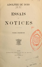 Cover of: Essais et notices