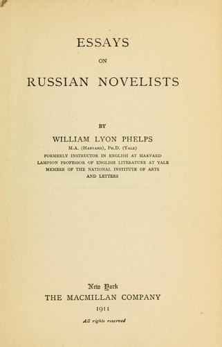Essays on Russian novelists.