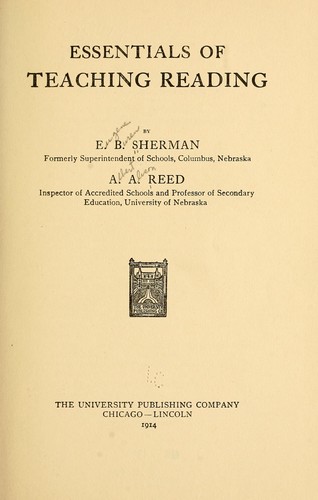Essentials of teaching reading