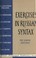 Cover of: Exercises in Russian syntax