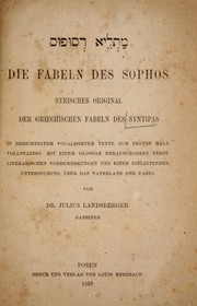 Cover of: Fabulae Aesopi selectae, or, Select fables of Aesop: with an English translation, more literal than any yet extant, designed for the readier instruction of beginners in the Latin tongue