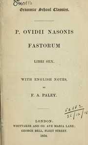 Cover of: Fastorum libri sex by Ovid