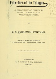 Folk-lore of the Telugus by G. R. Subramiah Pantulu