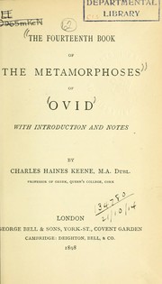 Cover of: The fourteenth book of the Metamorphoses, with introd. and notes by Charles Haines Keene