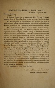Cover of: General orders by North Carolina. Adjutant General's Dept.