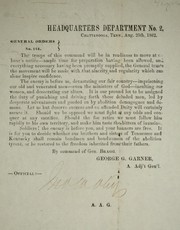 General orders, no. 124 by Confederate States of America. Army of the Mississippi. Dept. No. 2.
