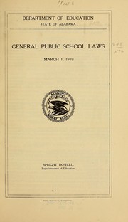 Cover of: General public school laws