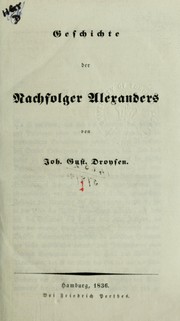 Cover of: Geschichte des Hellenismus