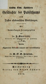 Geschichte des Pabstthums by Spittler, Ludwig Timotheus Freiherr von