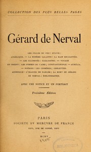 Cover of: Gérard de Nerval by Gérard de Nerval