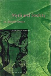 Mythe et société en Grèce ancienne by Jean-Pierre Vernant